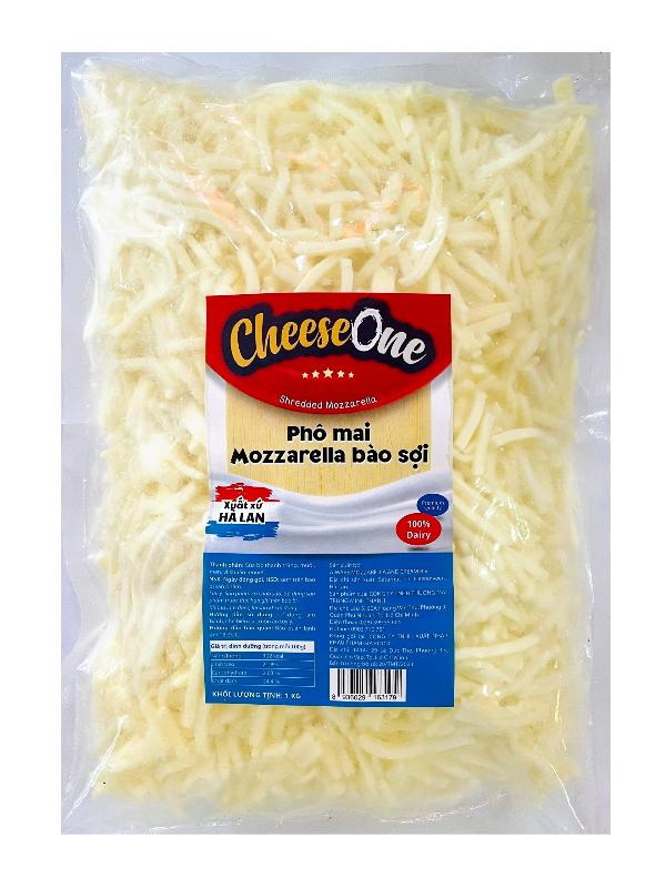 Phô mai mozzarella bào sợi Cheese One 1kg